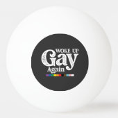 Weer wakker worden steun LGBT Pride Pingpongbal (Voorkant)