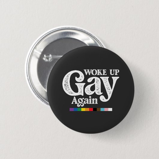 Weer wakker worden steun LGBT Pride Ronde Button 5,7 Cm (Voorkant /achterkant)