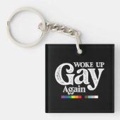 Weer wakker worden steun LGBT Pride Sleutelhanger (Voorkant)