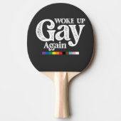 Weer wakker worden steun LGBT Pride Tafeltennisbatje (Voorkant)
