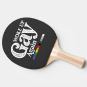 Weer wakker worden steun LGBT Pride Tafeltennisbatje (Zijkant)