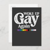 Weer wakker worden steun LGBT Pride Uitnodiging Briefkaart (Voorkant / Achterkant)