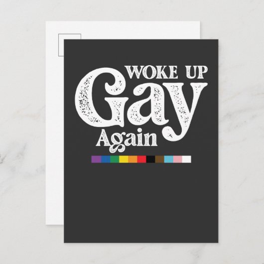 Weer wakker worden steun LGBT Pride Uitnodiging Briefkaart (Voorkant / Achterkant)