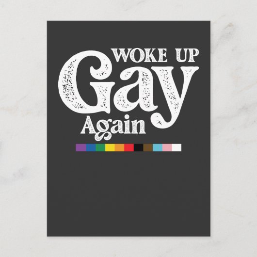 Weer wakker worden steun LGBT Pride Uitnodiging Briefkaart (Voorkant)