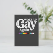 Weer wakker worden steun LGBT Pride Uitnodiging Briefkaart (Staand voorkant)