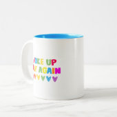 Weer wakker worden tweekleurige koffiemok (Voorkant links)