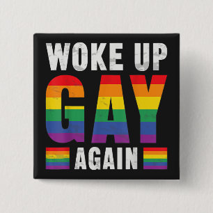 Weer wakker worden vierkante button 5,1 cm