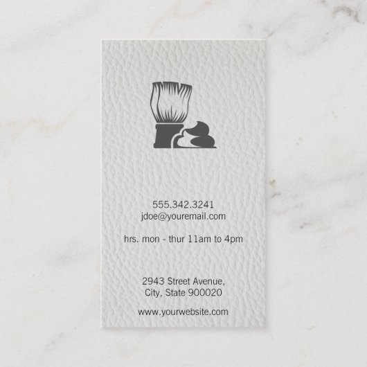 Weer Weekbarber Monogram Visitekaartje (Achterkant)