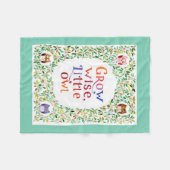Weer wijs kleine uil waterverf kunst fleece deken (Voorkant (Horizontaal))