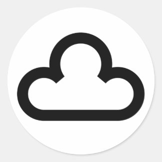 Weer wolk symbool ronde sticker