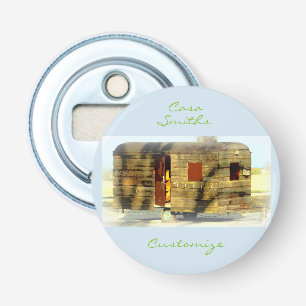 Weer zigeunerige caravan Thunder_Cove elke kleur Button Flesopener