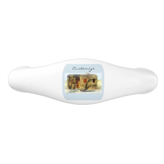 Weer zigeunerige caravan Thunder_Cove elke kleur Keramische Ladegreep (Voorkant)