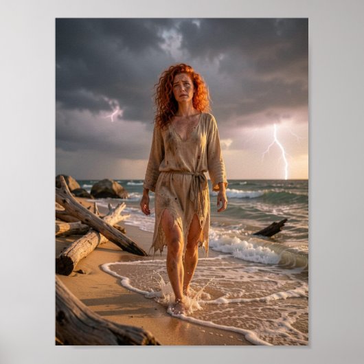 Weerbaar Ziel Onder de Zee Storm Poster (Voorkant)