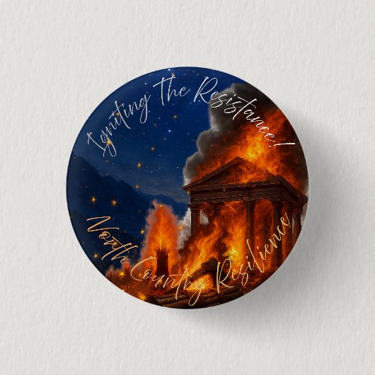 Weerbaarheidsknoop Noordelijk Land Ronde Button 3,2 Cm (Voorkant)