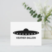 Weerballon UFO Briefkaart (Staand voorkant)