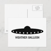Weerballon UFO Briefkaart (Voorkant / Achterkant)