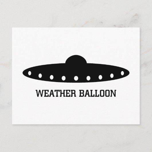 Weerballon UFO Briefkaart (Voorkant)