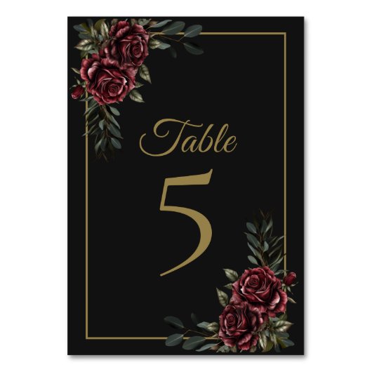 Weerbarst Luxe Tafel Nummerkaart Kaart (Voorkant)