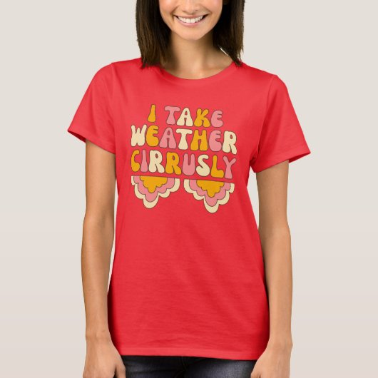 Weerbericht, Grappige meteorologie, meteoroloog T-shirt (Voorkant)