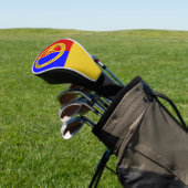 Weerbestendige gepersonaliseerde huisvlag golfheadcover (Insitu)