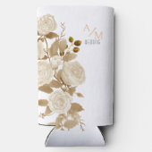 Weerbestendige gepersonaliseerde witte seltzer Koe Seltzer Blikjeskoeler (Achterkant)