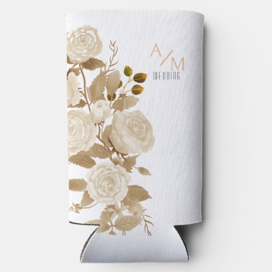 Weerbestendige gepersonaliseerde witte seltzer Koe Seltzer Blikjeskoeler (Achterkant)