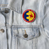 Weerbestendige persoonlijke huisvlag ronde button 5,7 cm (In situ)