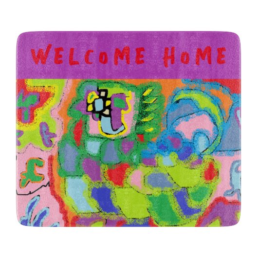 Weerbestendige persoonlijke huisvlag snijplank (Voorkant)