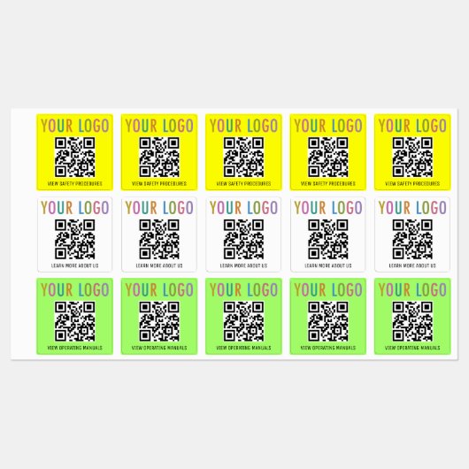 Weerbestendige QR Code Labels voor Bouw Logo (Vel)