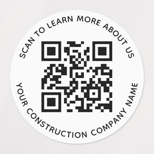 Weerbestendige QR Code Labels voor Bouwronde (Design 2)