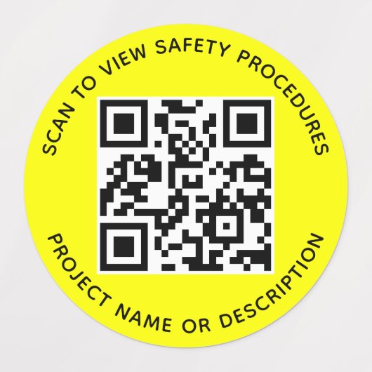 Weerbestendige QR Code Labels voor Bouwronde (Design 1)