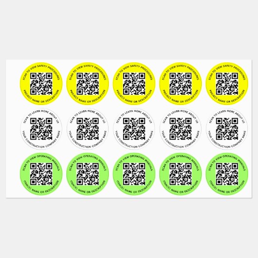 Weerbestendige QR-code labels voor de bouwsector (Vel)