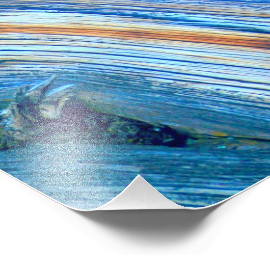 weerboord met blauwe schors foto afdruk (Hoek)