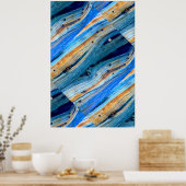 weerboord met blauwe schors poster (Keuken)