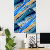 weerboord met blauwe schors poster (Thuiskantoor)