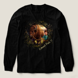 Weergalmend Verleden Fantasievolle Jongen en Bizon Tri-Blend Shirt