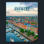 Weergave Antwerpen België Afbeelding Vintage Poster<br><div class="desc">Antwerpen is een Belgische stad in het Vlaamse Gewest,  de hoofdstad van de provincie Antwerpen en het administratieve district van dezelfde naam,  gelegen in het hart van de Europese Dorsale.</div>