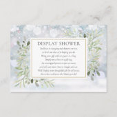 Weergave Baby Shower Groenery Winter Sneeuwvlokken Informatiekaartje (Voorkant)