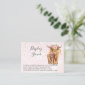 Weergave Baby shower hoogste Koe roze kalf Visitekaartje (Staand voorkant)