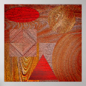 Weergave Bossen - geometrische structuurvormen Poster (Voorkant)