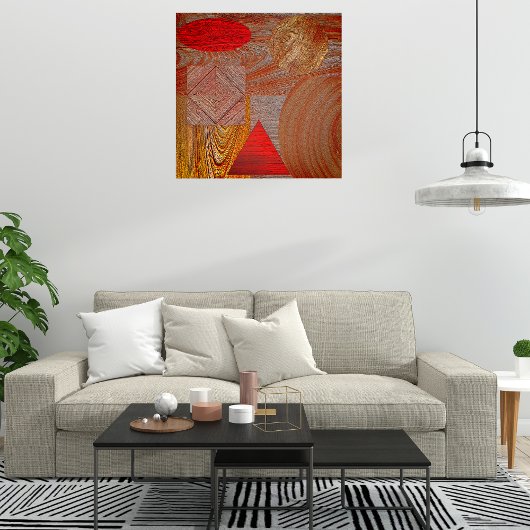 Weergave Bossen - geometrische structuurvormen Poster