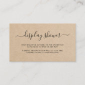 Weergave donkerbruin genderneutraal Baby shower Informatiekaartje (Voorkant)