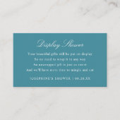 Weergave Douche Aangepaste kleuren Blauwgroen Informatiekaartje (Voorkant)