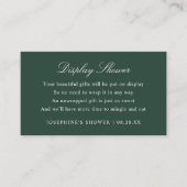 Weergave Douche Aangepaste kleuren Donkergroen Informatiekaartje (Voorkant)