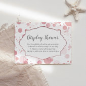 Weergave Douche Blush Roze Witte Confetti Informatiekaartje