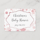 Weergave Douche Blush Roze Witte Confetti Informatiekaartje (Achterkant)