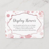 Weergave Douche Blush Roze Witte Confetti Informatiekaartje (Voorkant)