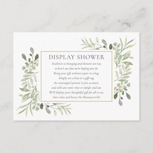 Weergave Douche Groene Bladgroenten Informatiekaartje (Voorkant)