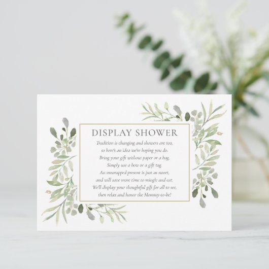 Weergave Douche Groene Bladgroenten Informatiekaartje (Staand voorkant)