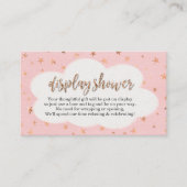 Weergave Douche Insert Meisje Baby shower Uitnodig Informatiekaartje (Voorkant)